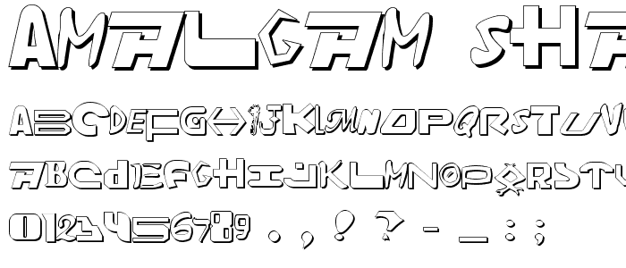 Amalgam Shadow font